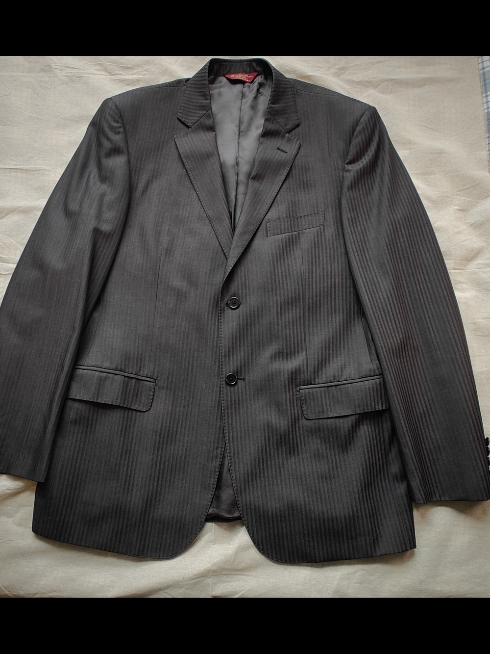 Pronto Uomo Couture 44L Jacket Zignone Super 120s Wool Made In Italy Pinstripe